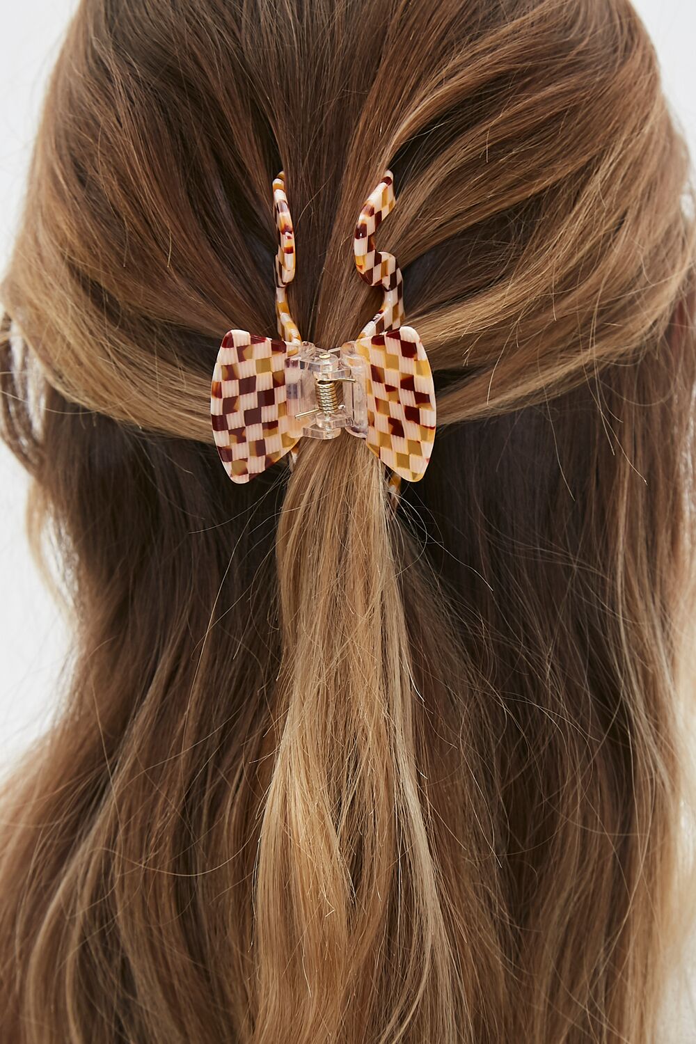 Checkered Hair Claw Clip