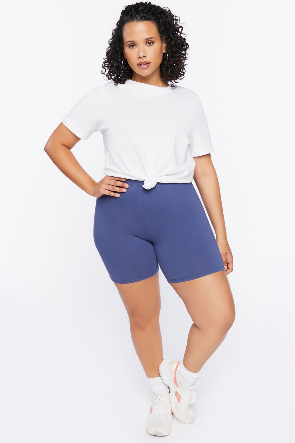 Plus Size Basic Organically Grown Cotton Shorts