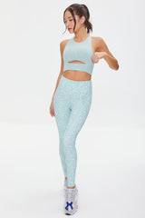 Seamless Thick Ribbed Cutout Sports Bra