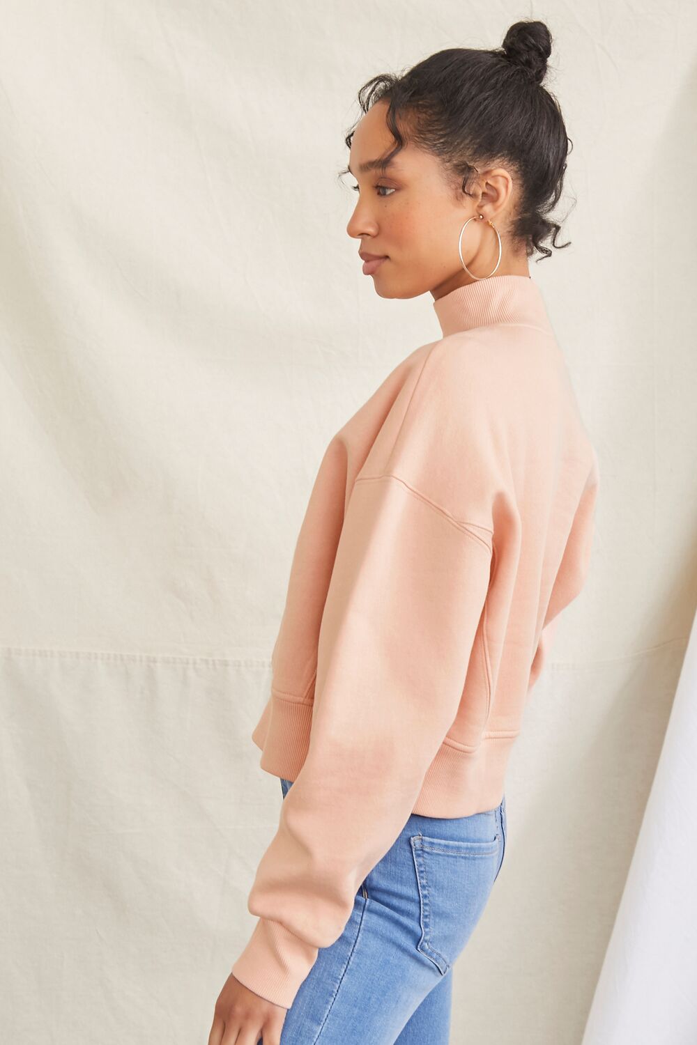 Fleece Drop-Sleeve Pullover