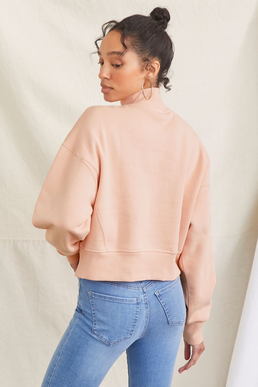 Fleece Drop-Sleeve Pullover