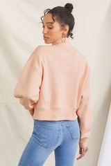 Fleece Drop-Sleeve Pullover