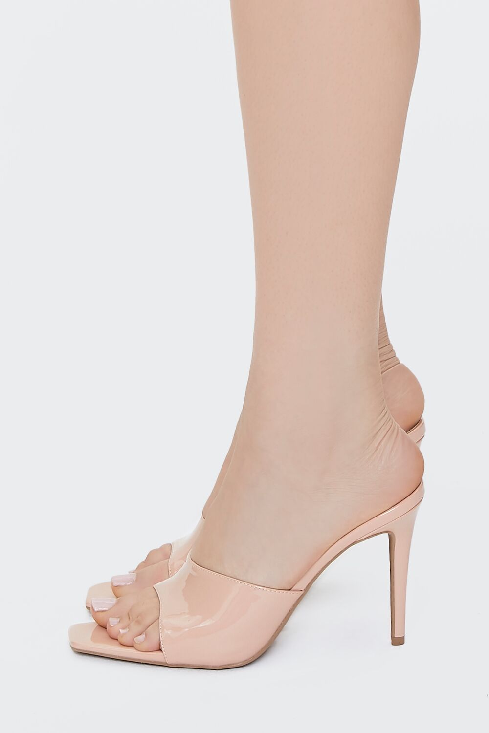 Faux Patent Leather Stiletto Heels