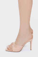 Faux Patent Leather Stiletto Heels