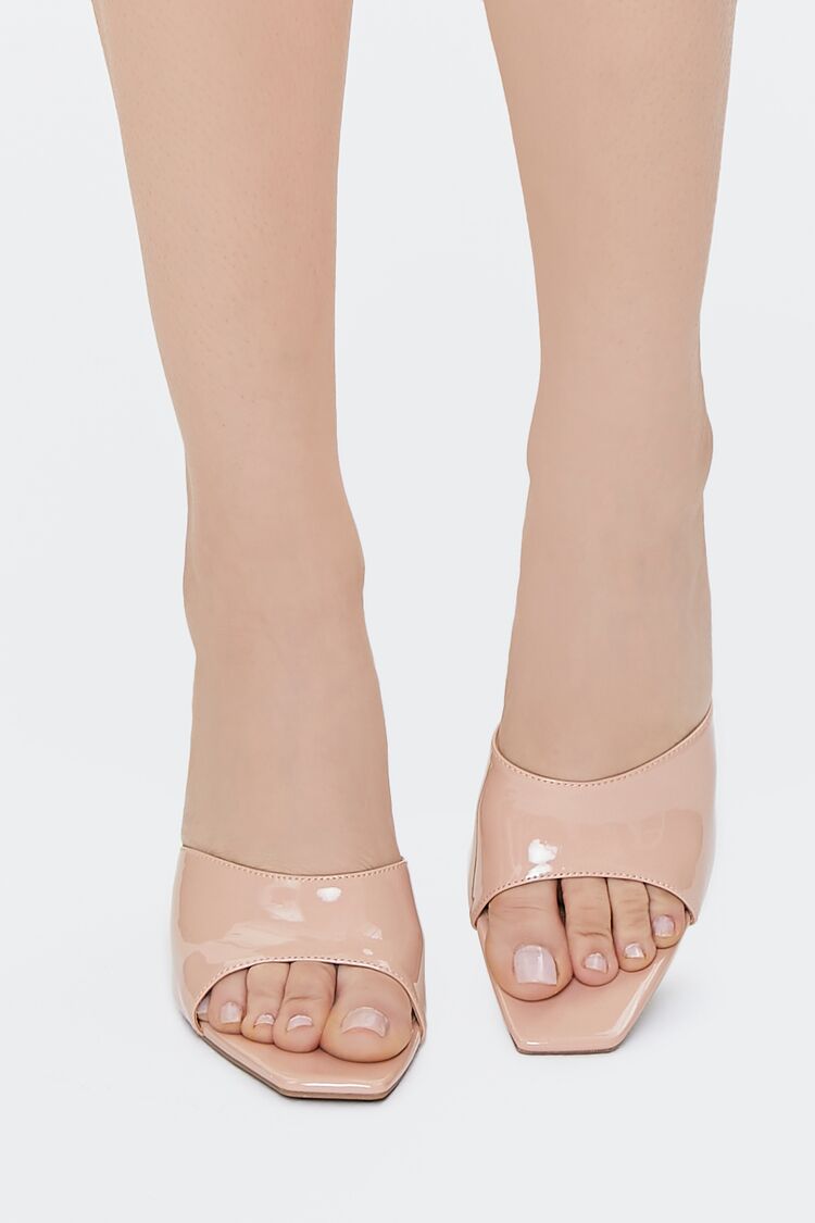 Faux Patent Leather Stiletto Heels
