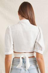 Wraparound Self-Tie Crop Top