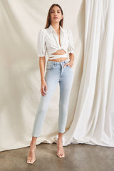Wraparound Self-Tie Crop Top