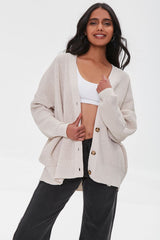 Ribbed Knit Cardigan Sweater