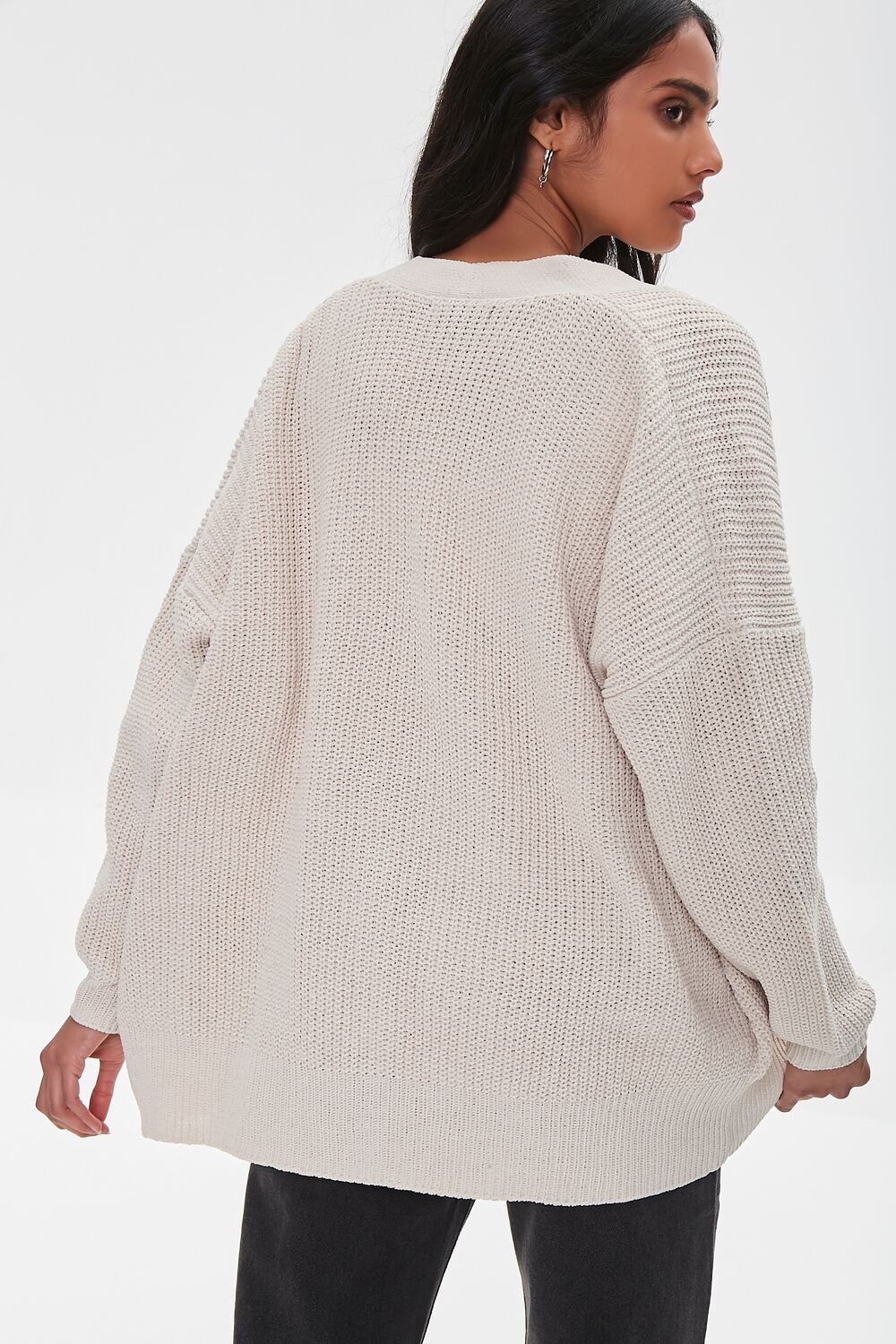 Ribbed Knit Cardigan Sweater