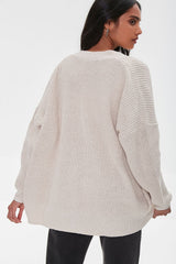 Ribbed Knit Cardigan Sweater