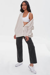 Ribbed Knit Cardigan Sweater