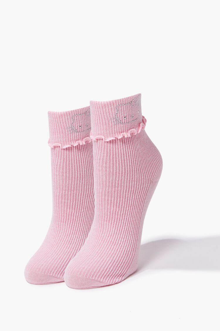 Rhinestone Hello Kitty Crew Socks