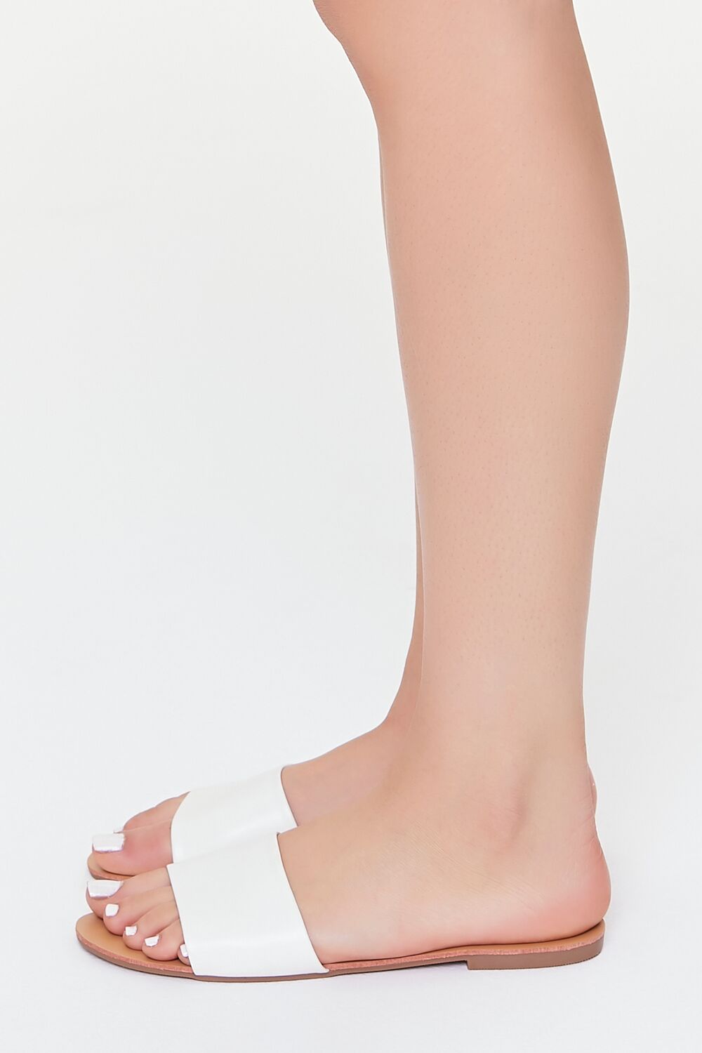Faux Leather Slip-On Sandals