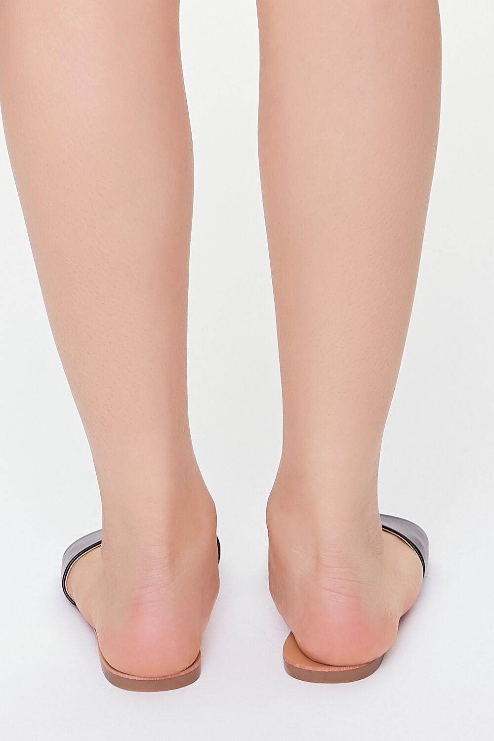 Faux Leather Slip-On Sandals