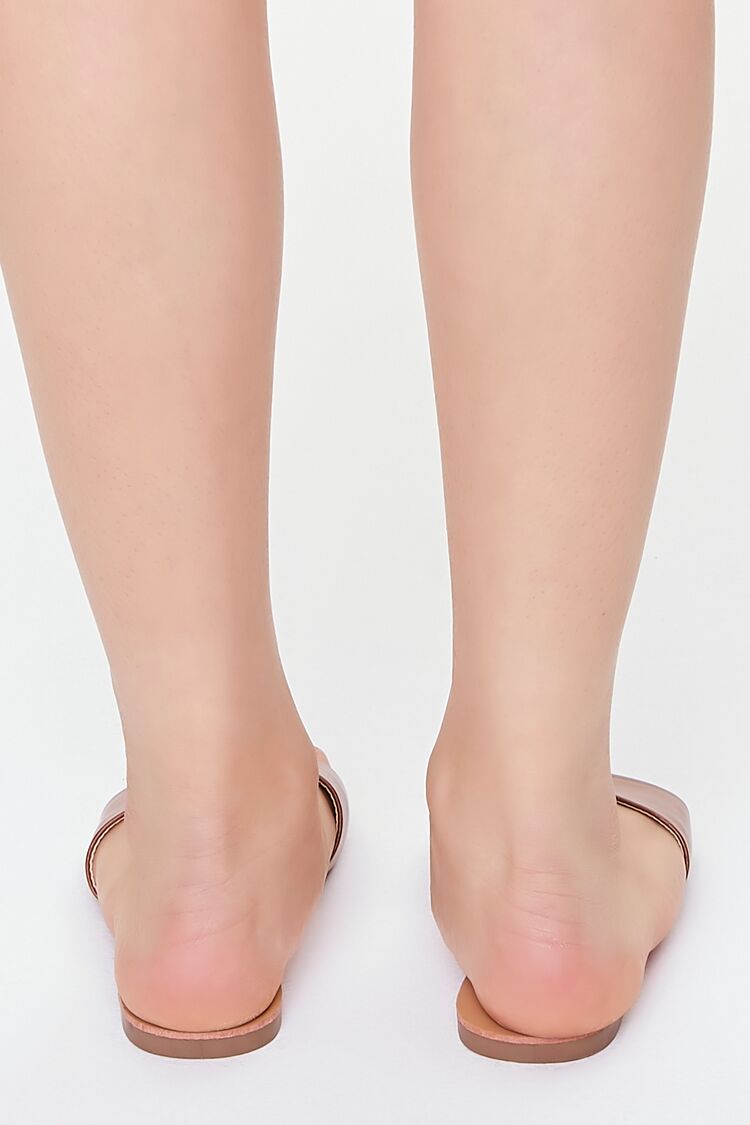 Faux Leather Slip-On Sandals