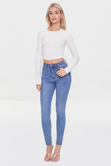 Heathered Ribbed Henley Top