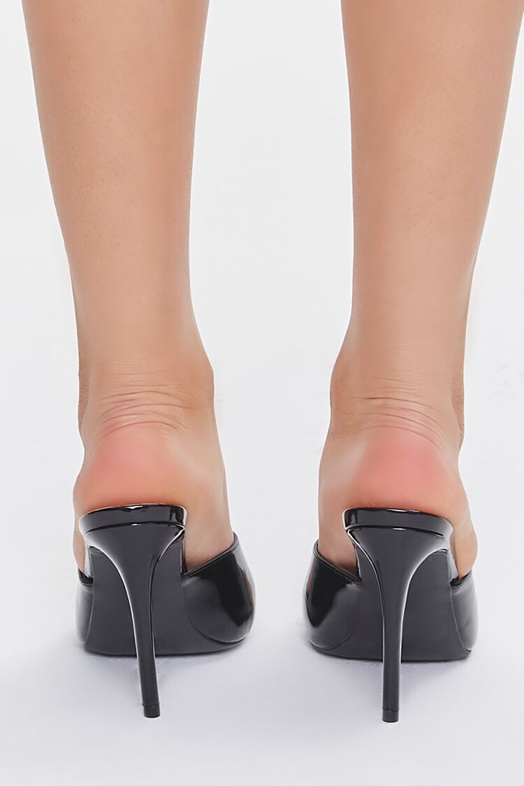 Faux Patent Leather Stiletto Heels