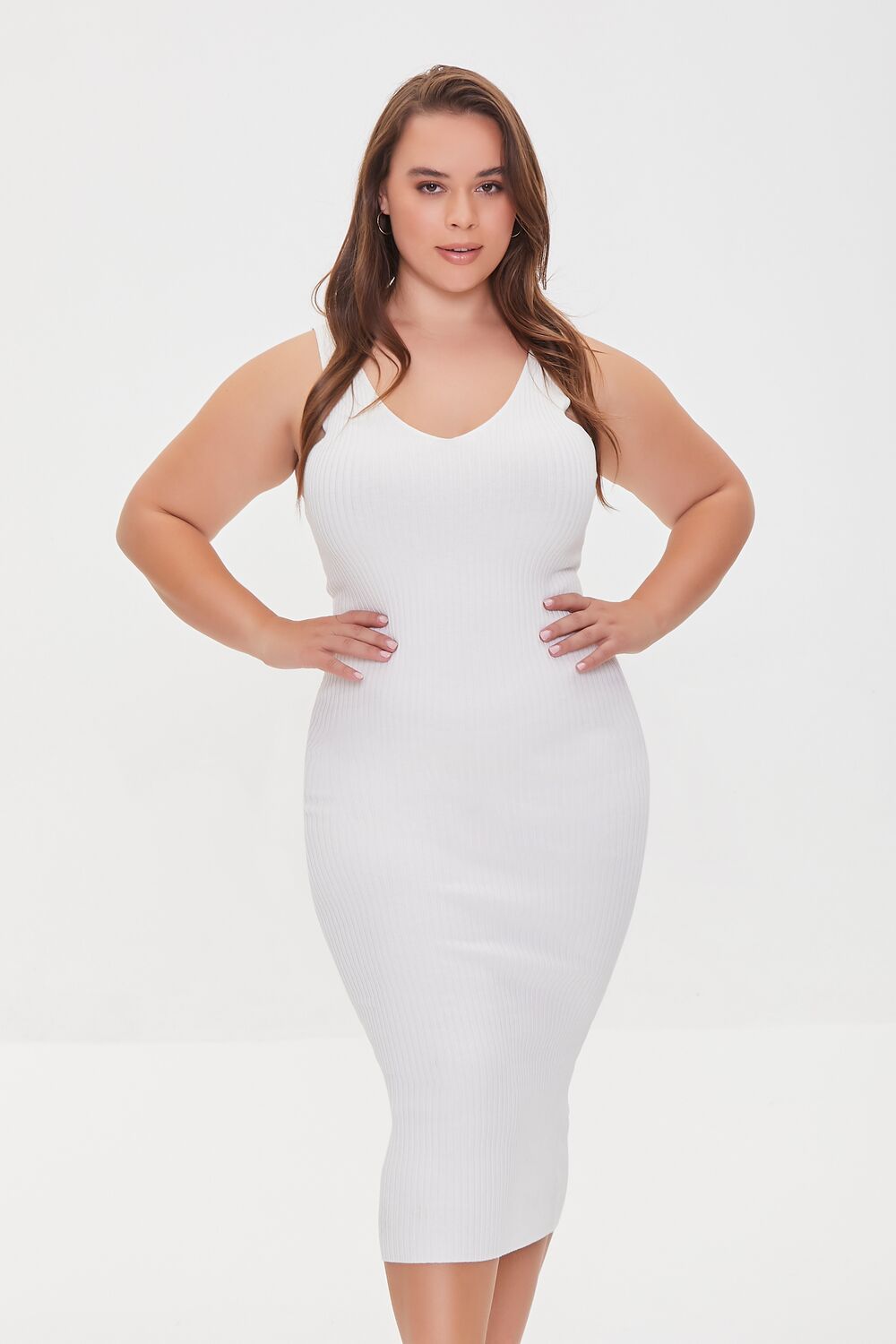 Plus Size Ribbed Tank Dress