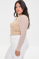 Plus Size Cutout Top