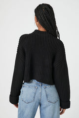 Drop-Sleeve Crew Sweater