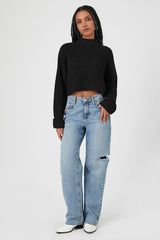 Drop-Sleeve Crew Sweater