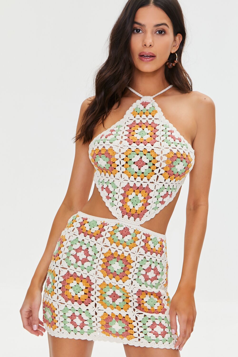 Cutout Crochet Mini Dress