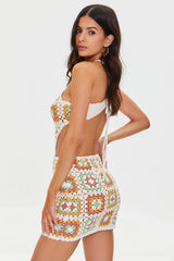 Cutout Crochet Mini Dress