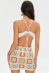 Cutout Crochet Mini Dress