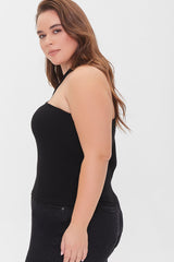 Plus Size One-Sleeve Cutout Top