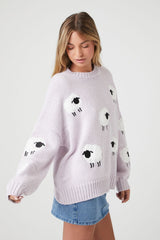 Sheep Drop-Sleeve Sweater