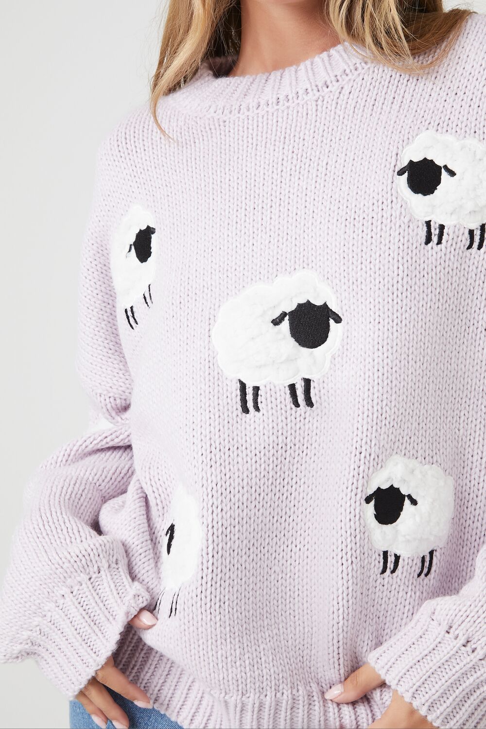 Sheep Drop-Sleeve Sweater