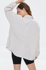 Corduroy Button-Front Shacket