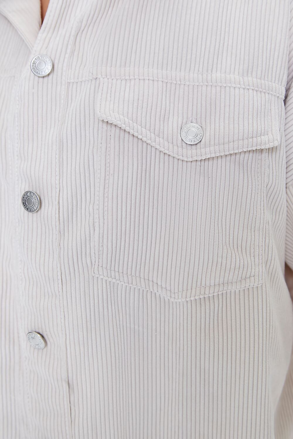 Corduroy Button-Front Shacket