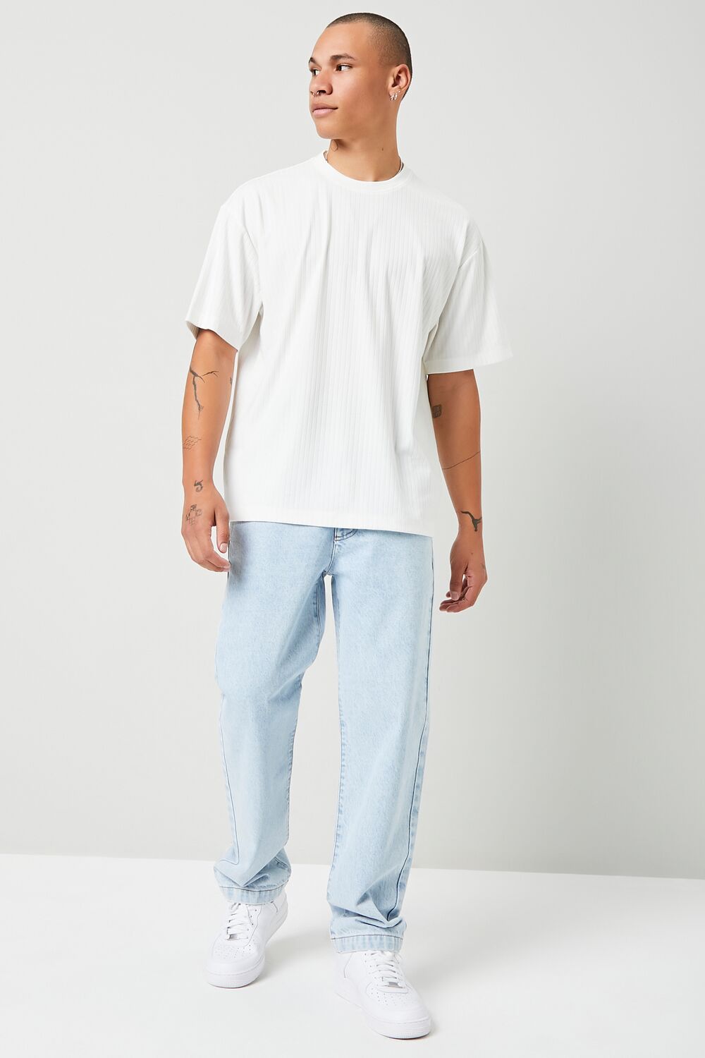 Ribbed Crew Neck Tee