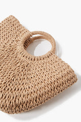 Straw Structured Tote Bag