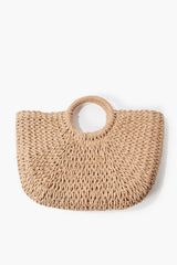 Straw Structured Tote Bag