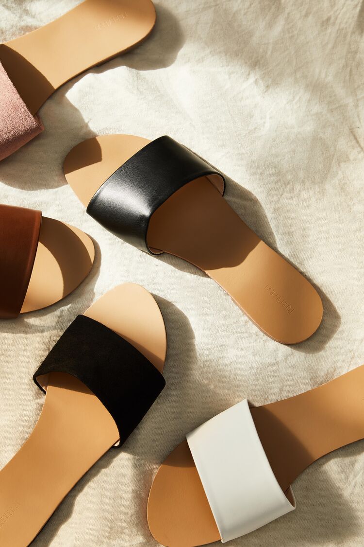 Faux Suede Slip-On Sandals