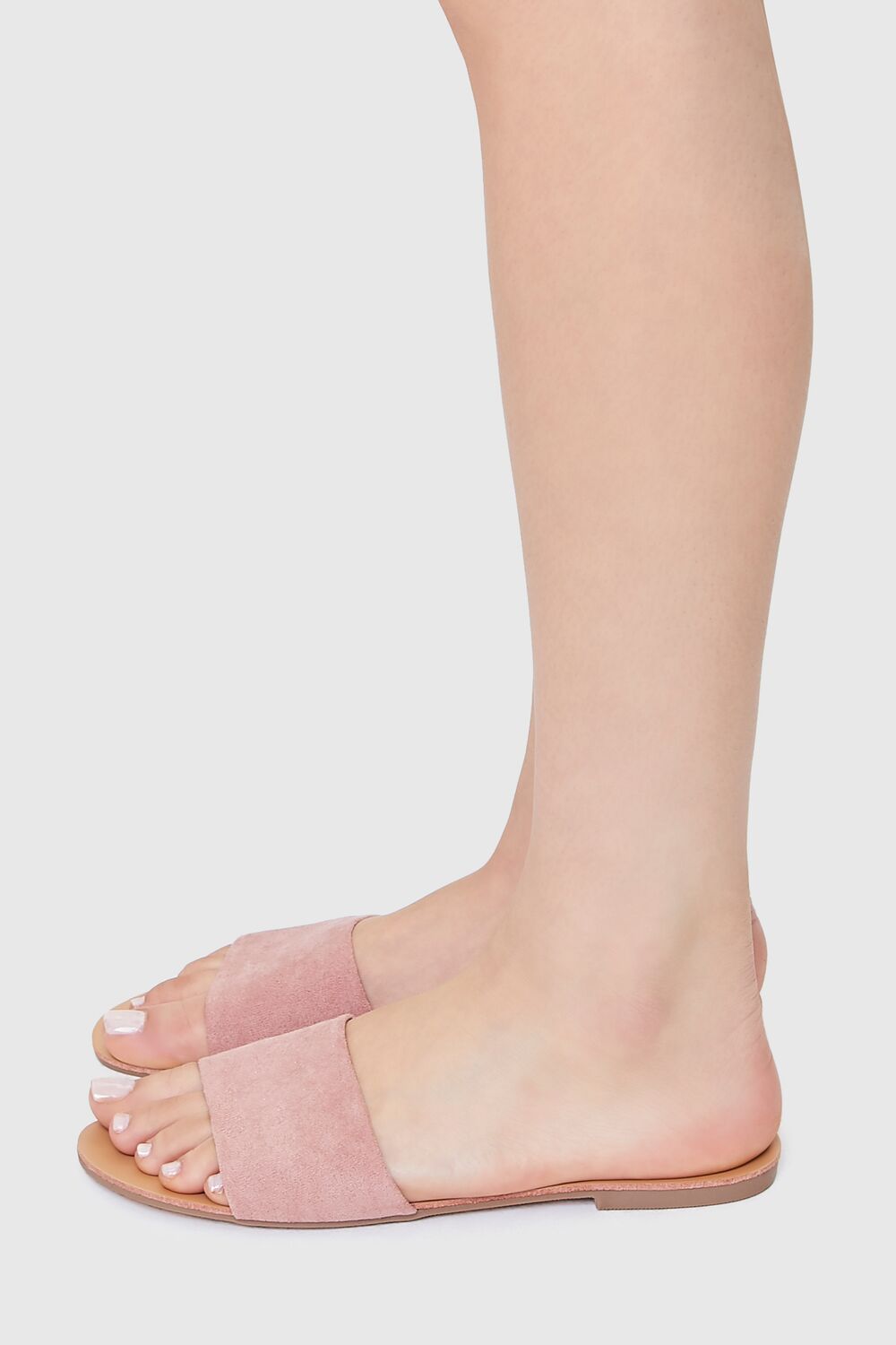 Faux Suede Slip-On Sandals