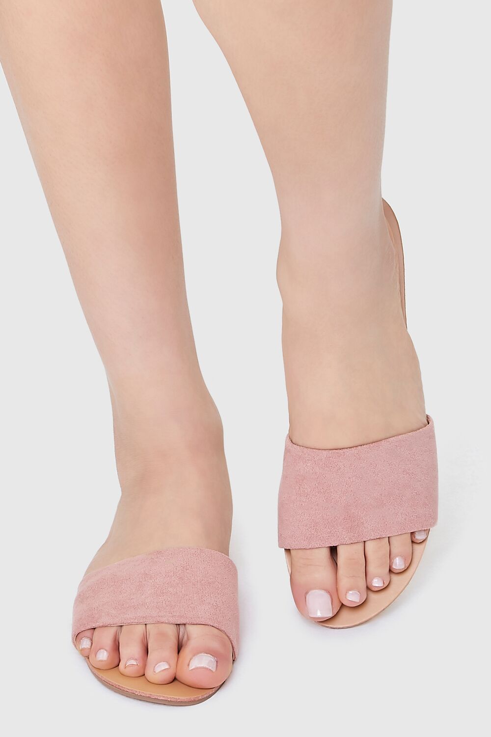Faux Suede Slip-On Sandals