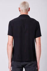 Collared Button-Front Shirt