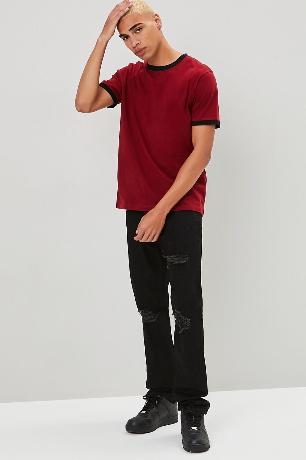Crew Neck Ringer Tee