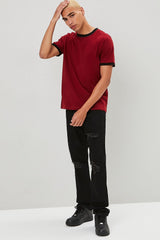 Crew Neck Ringer Tee