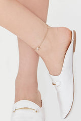 Rhinestone Initial Charm Anklet