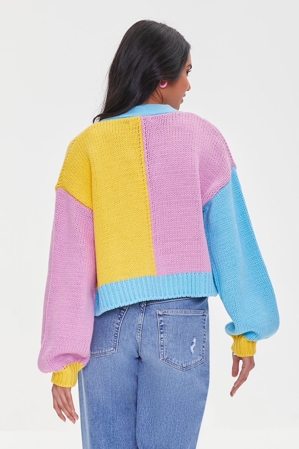 Colorblock Cardigan Sweater