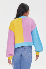 Colorblock Cardigan Sweater