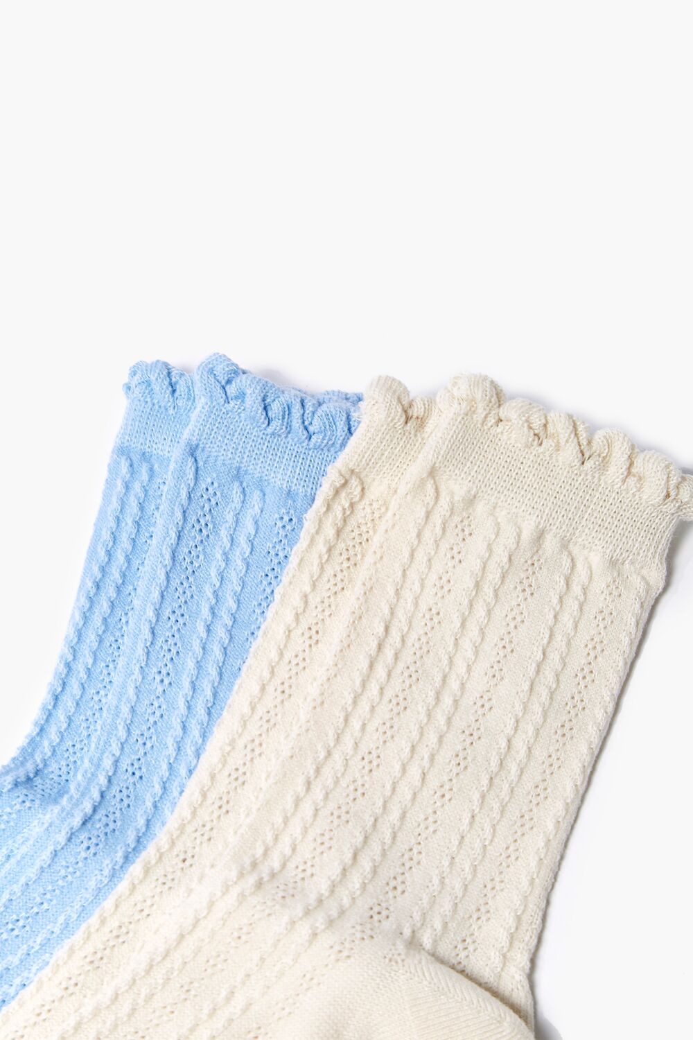 Scalloped Crew Sock Set