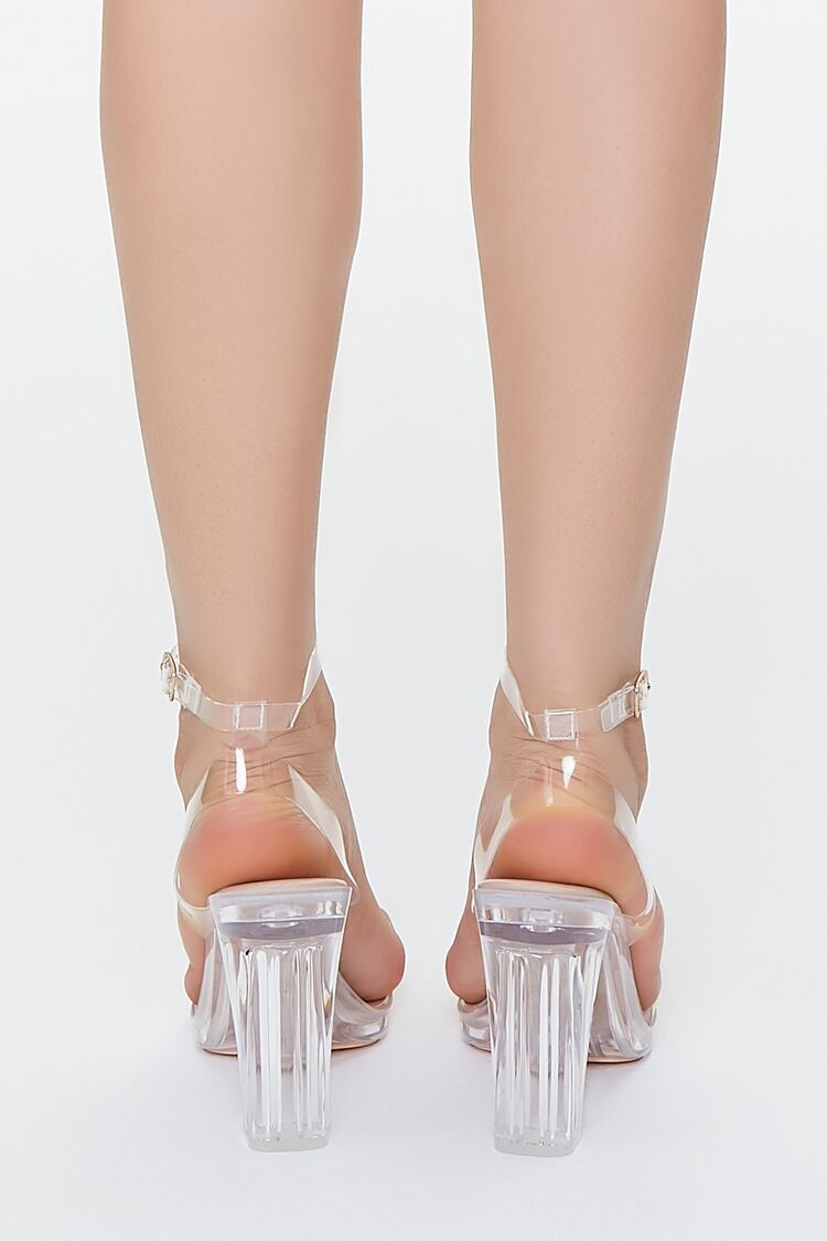 Clear Pointed-Toe Lucite Heels