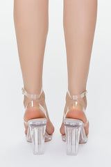 Clear Pointed-Toe Lucite Heels