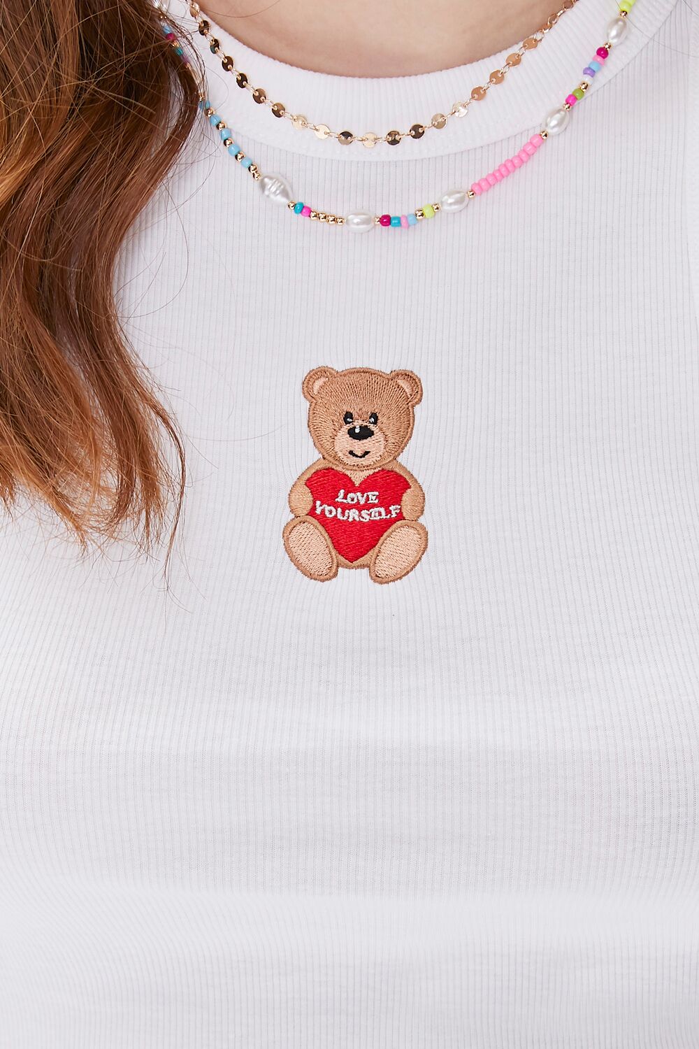 Teddy Bear Graphic Crop Top