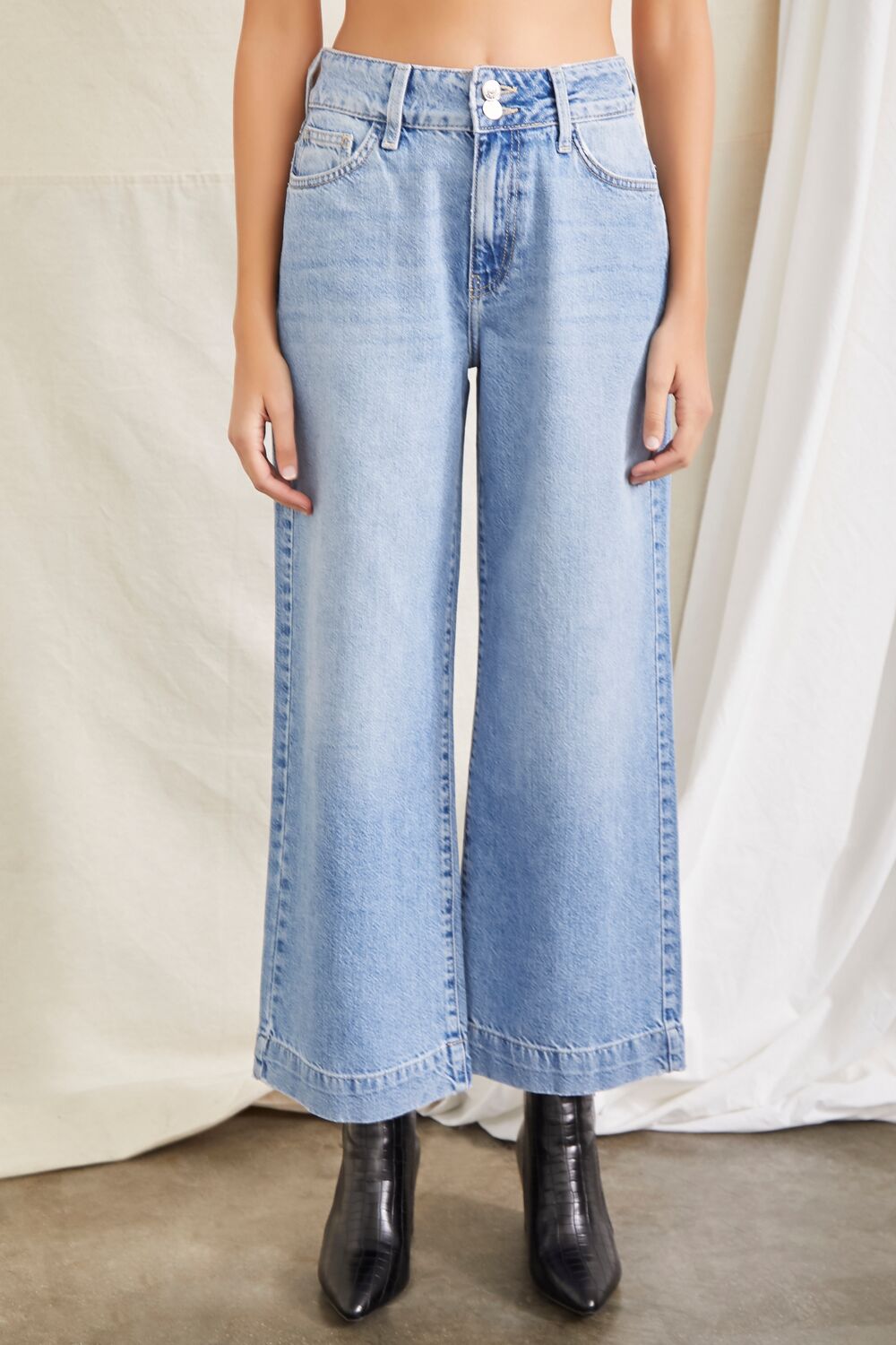 Wide-Leg High-Rise Jeans